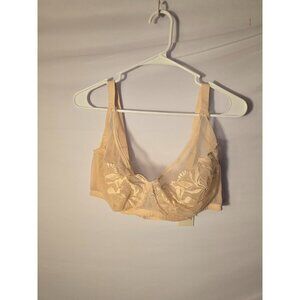 NWT New Aisilin Sheer Nude Bra Underwire Size 38F Pushup Sexy Sweet Lace